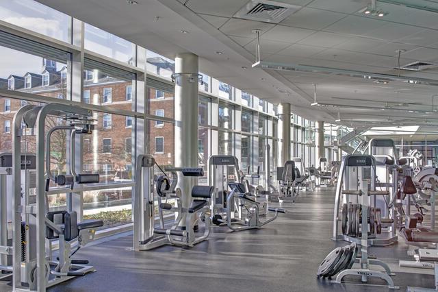 Photos of cardio equipment in Merritt Fitness Center.